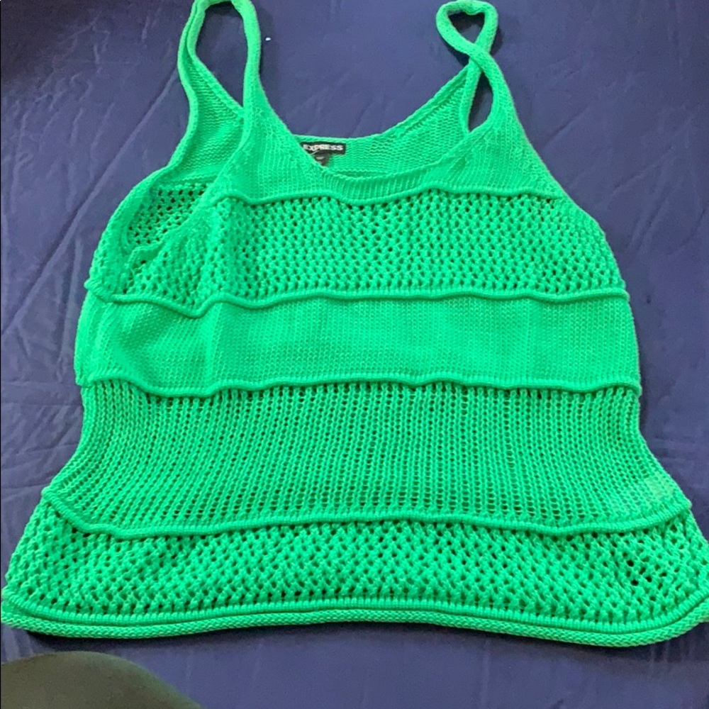 green macaroon shirt~ express